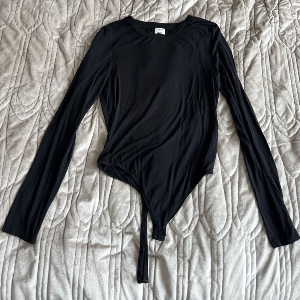 Aritzia Wilfred Black Long Sleeve Bodysuit